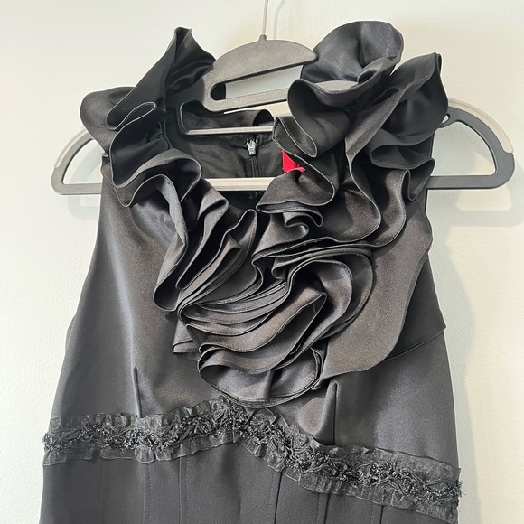 JS Collections Black Cocktail Dress, Size 6 - Picture 2 of 6